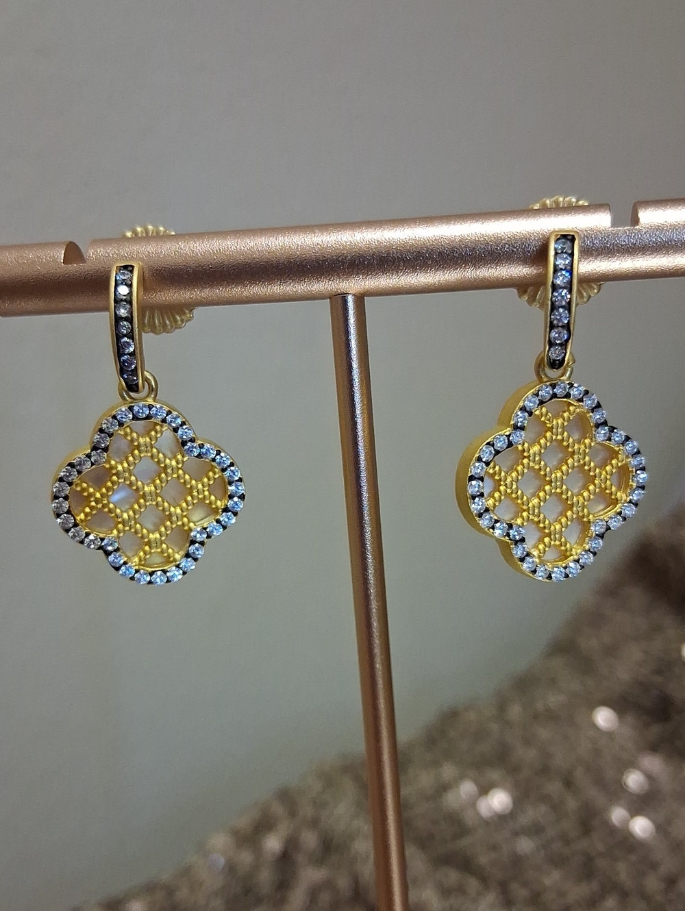 Freida Rothman Brooklyn Mosaic Criss Cross Earrings